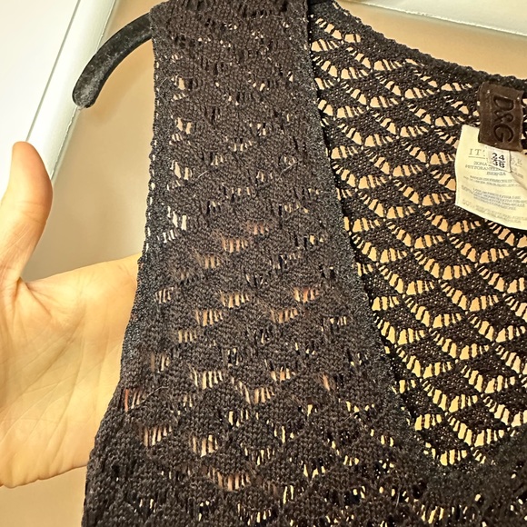 Vintage D&G Lace Crochet Black Maxi Dress - Picture 5 of 7